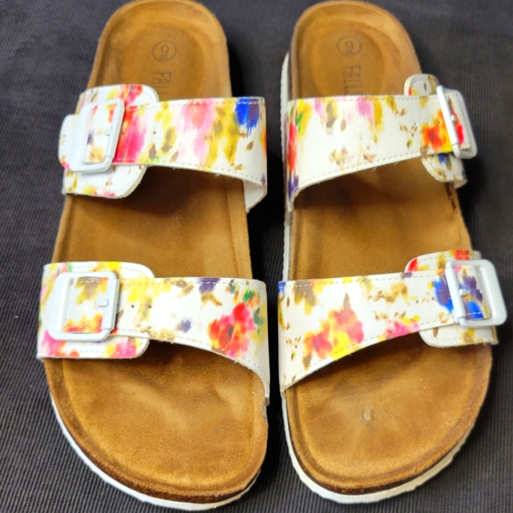 Falls Creek Birkenstock style slide sandals size 9